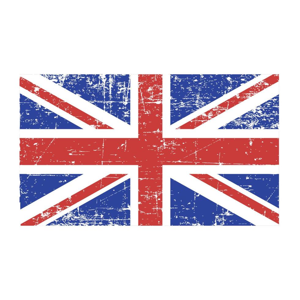 Flag of the United Kingdom in grunge style vector