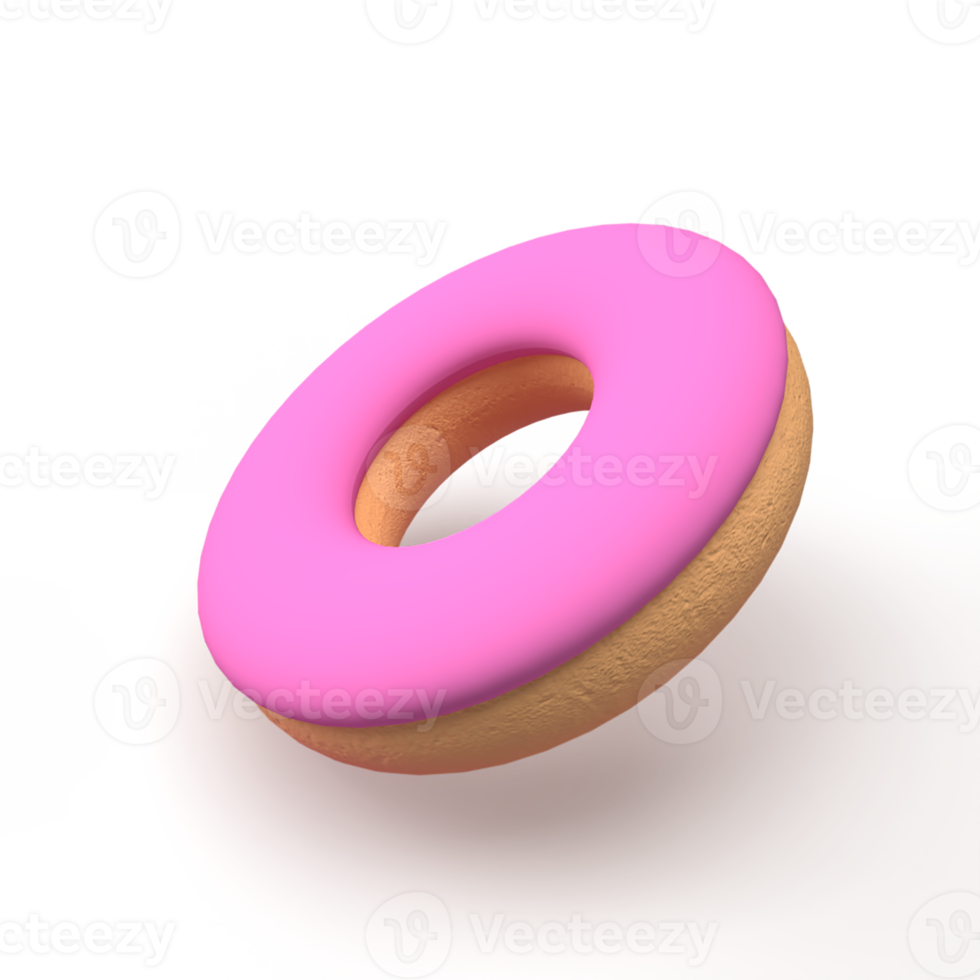 ilustração de renderização 3d de donuts png