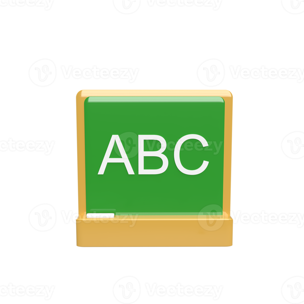 Whiteboard 3d model cartoon style. render illustration png