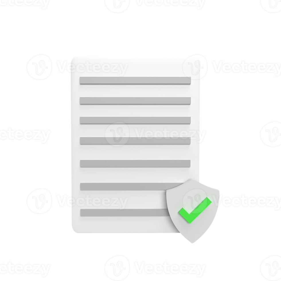 document est fait style de dessin animé de modèle d'icône 3d. rendre illustration png