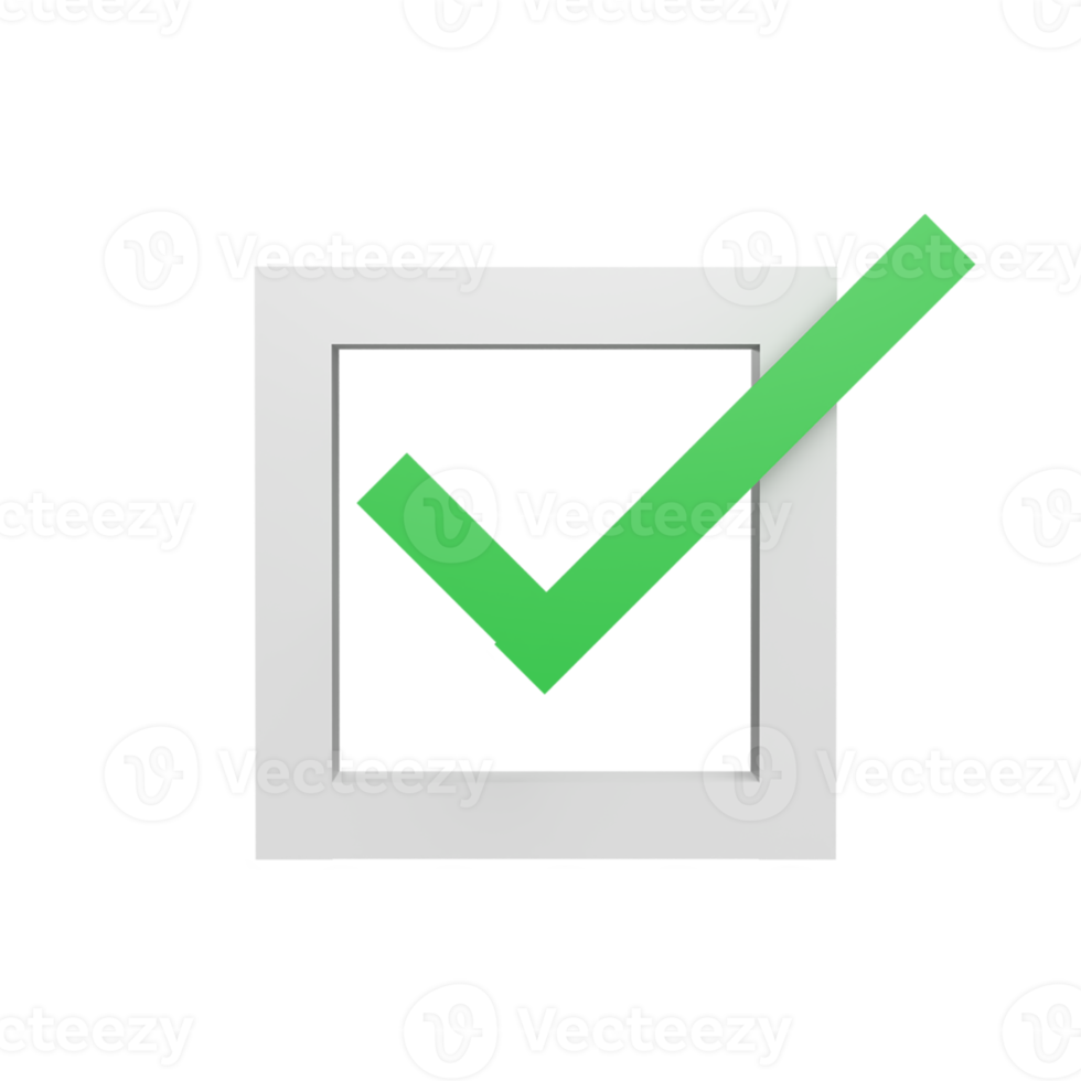 Checklist 3d icon model cartoon style concept. render illustration png