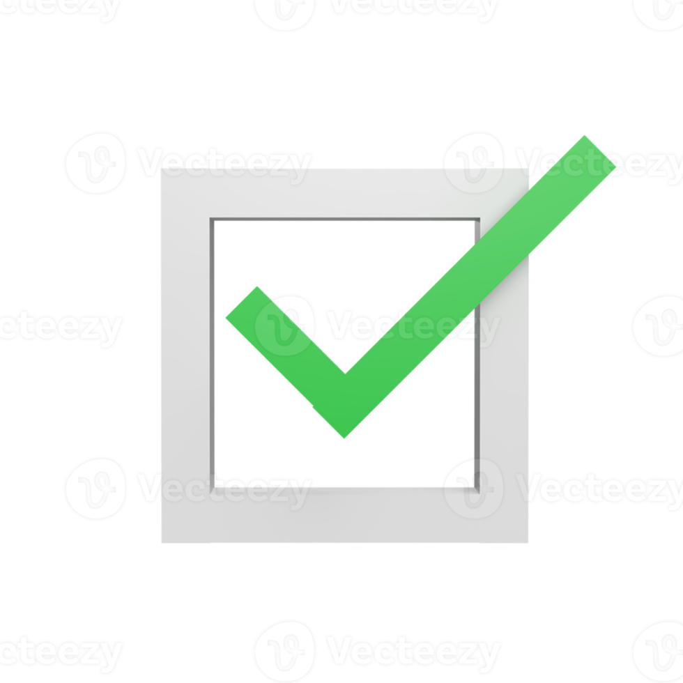 lista di controllo 3d icona modello cartone animato stile concetto. rendere l'illustrazione png