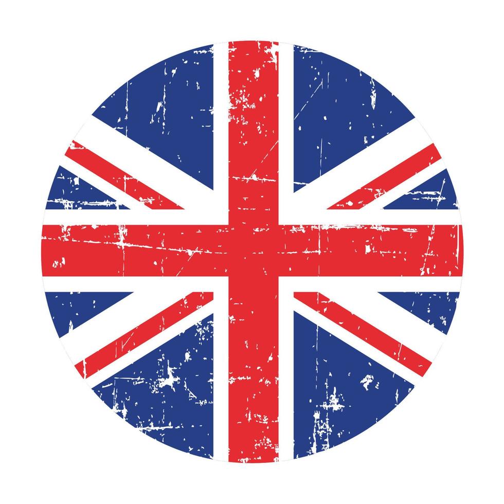 Illustration of a badge with flag of United Kingdom vector