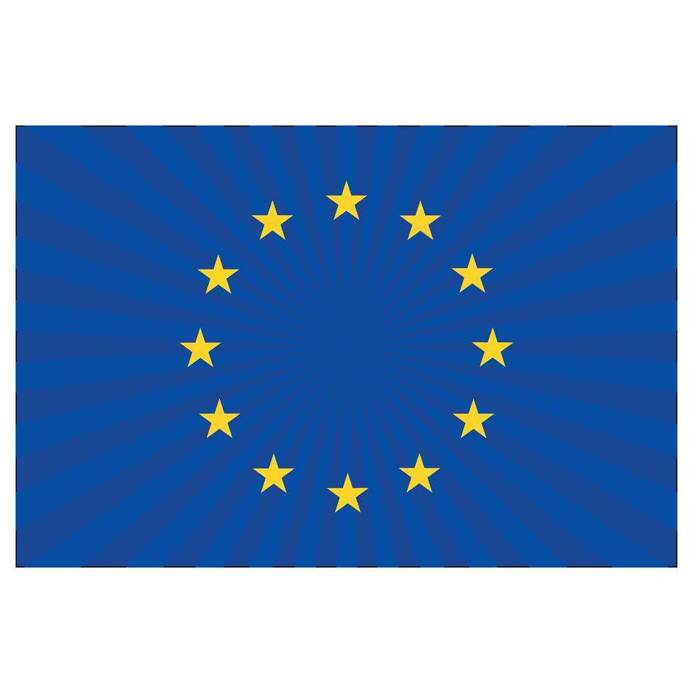 ilustración de la bandera de la unión europea vector