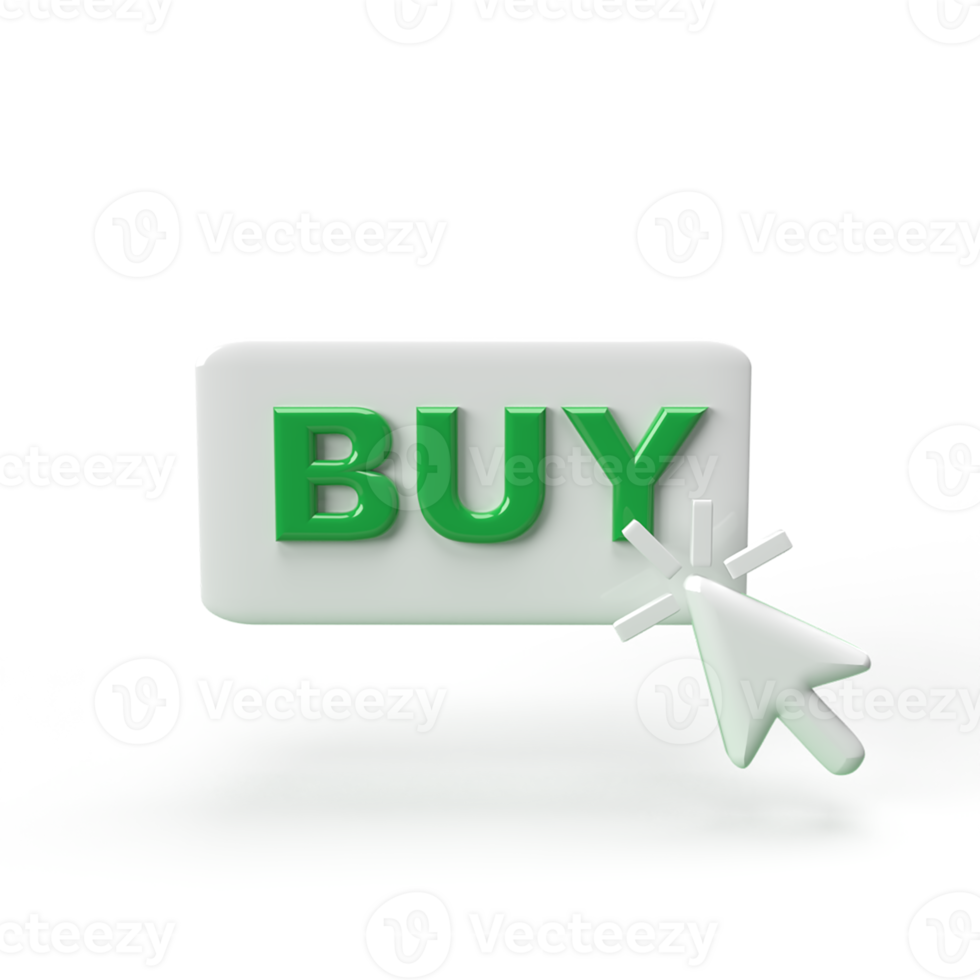 buy with cursor click 3d model render illustration png