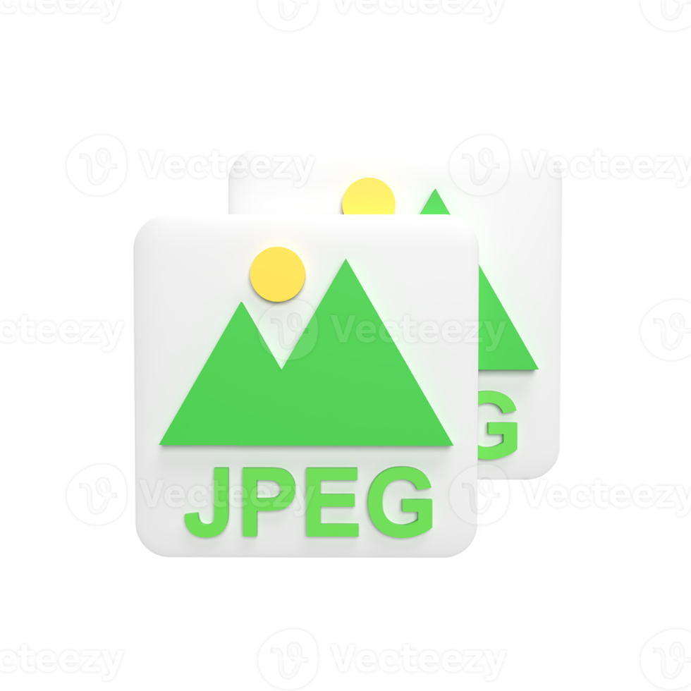 Jpeg file 3d icon model cartoon style concept. render illustration png