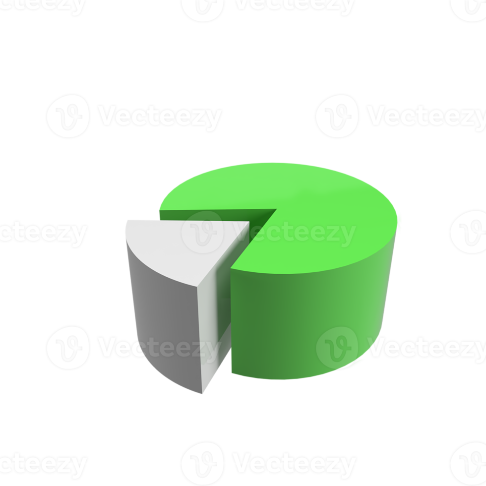 Data Graph 3d model cartoon style. render illustration png