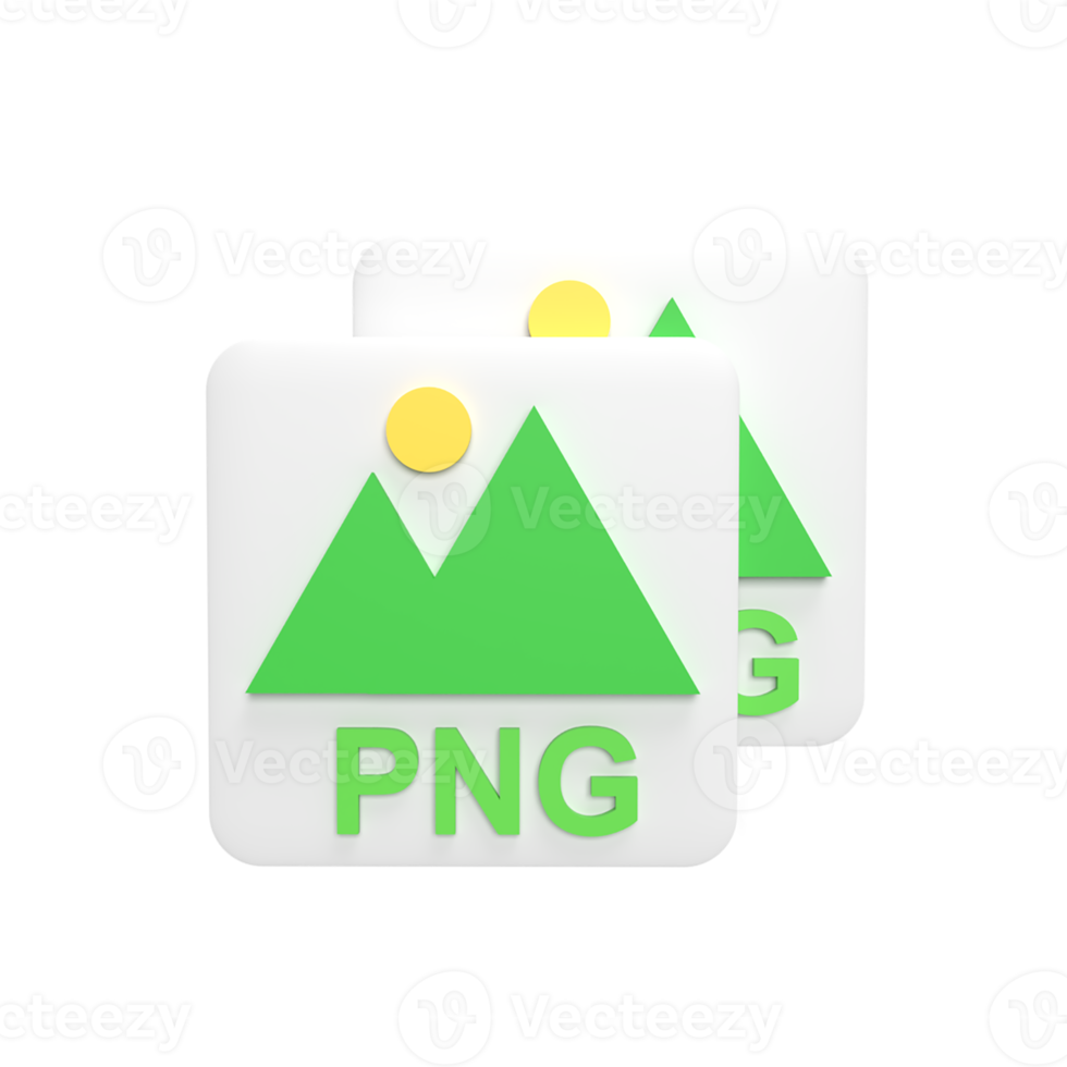 Png file 3d icon model cartoon style concept. render illustration
