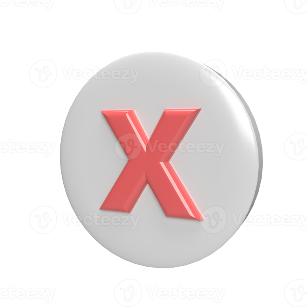 cross cartoon style. 3d render illustration png
