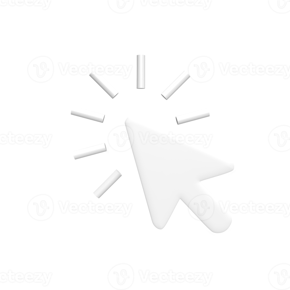 Loading cursor 3d icon model cartoon style concept. render illustration png