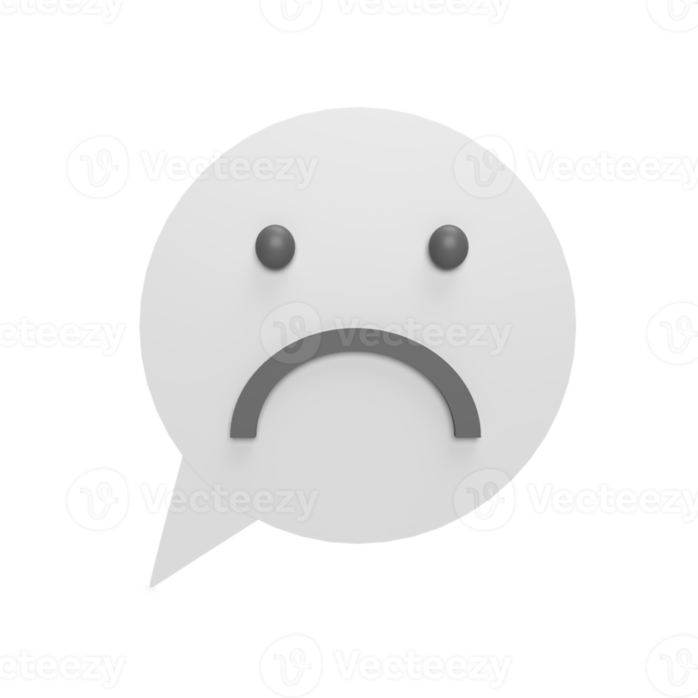 rating satisfaction feedback bad 3d icon model cartoon style concept. render illustration png