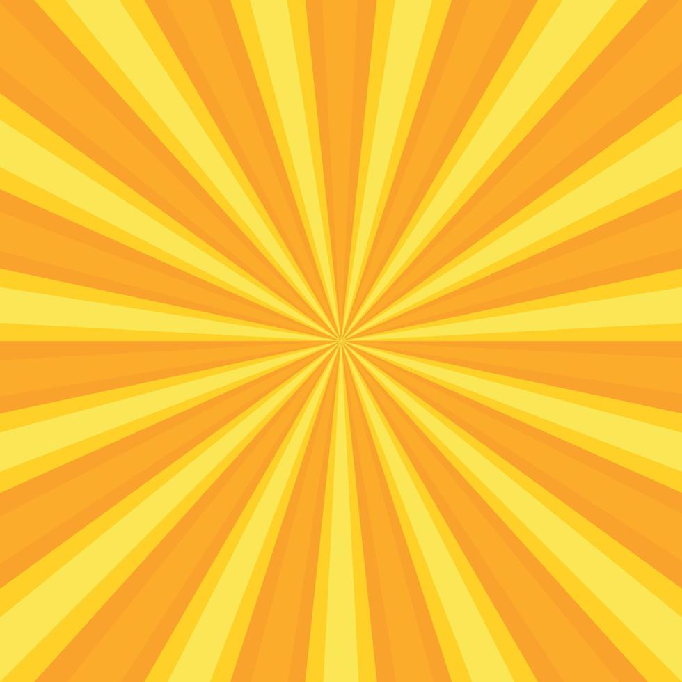 Radial yellow sun rays, bright web template texture background - Vector