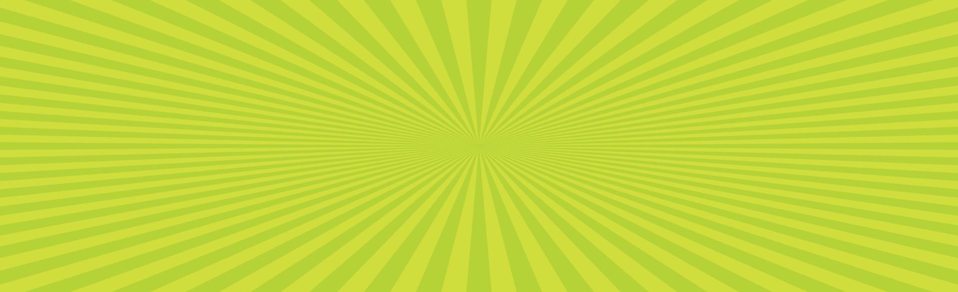 Radial yellow sun rays, bright panoramic pattern texture background - Vector