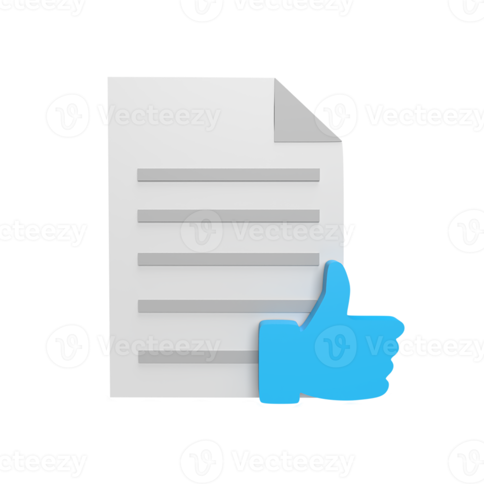 zoals document 3d pictogram model cartoon stijl concept. illustratie weergeven png