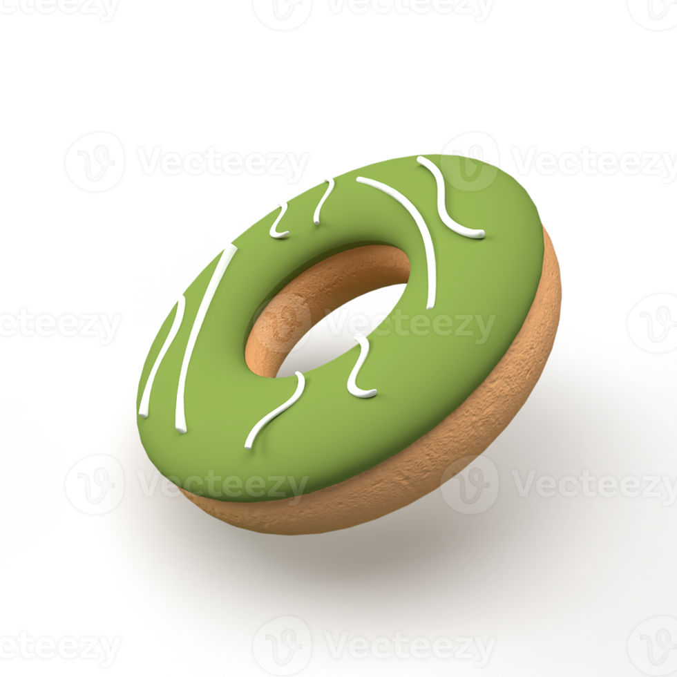 ilustração de renderização 3d de donuts png