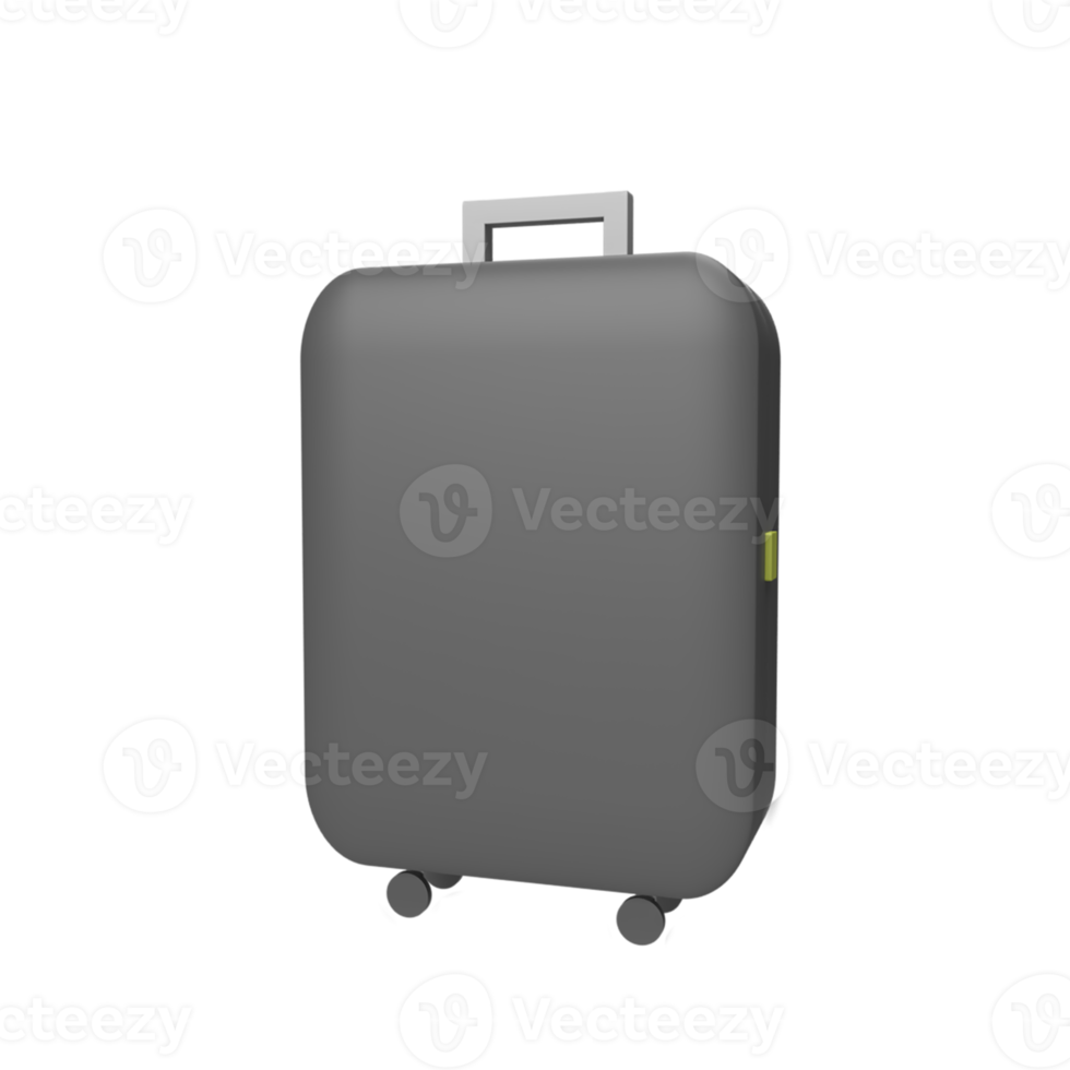 style de dessin animé de modèle 3d de valise. rendre illustration png