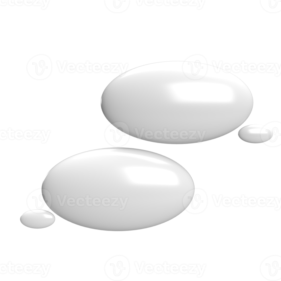 bubble chat 3d model cartoon style. render illustration png