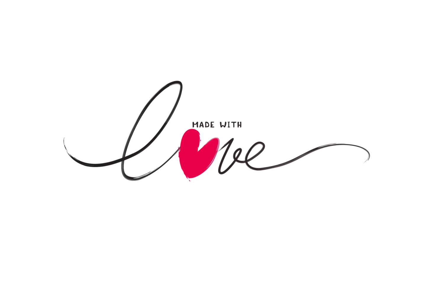 Free a signature that says made with love 8480437 PNG with Transparent  Background