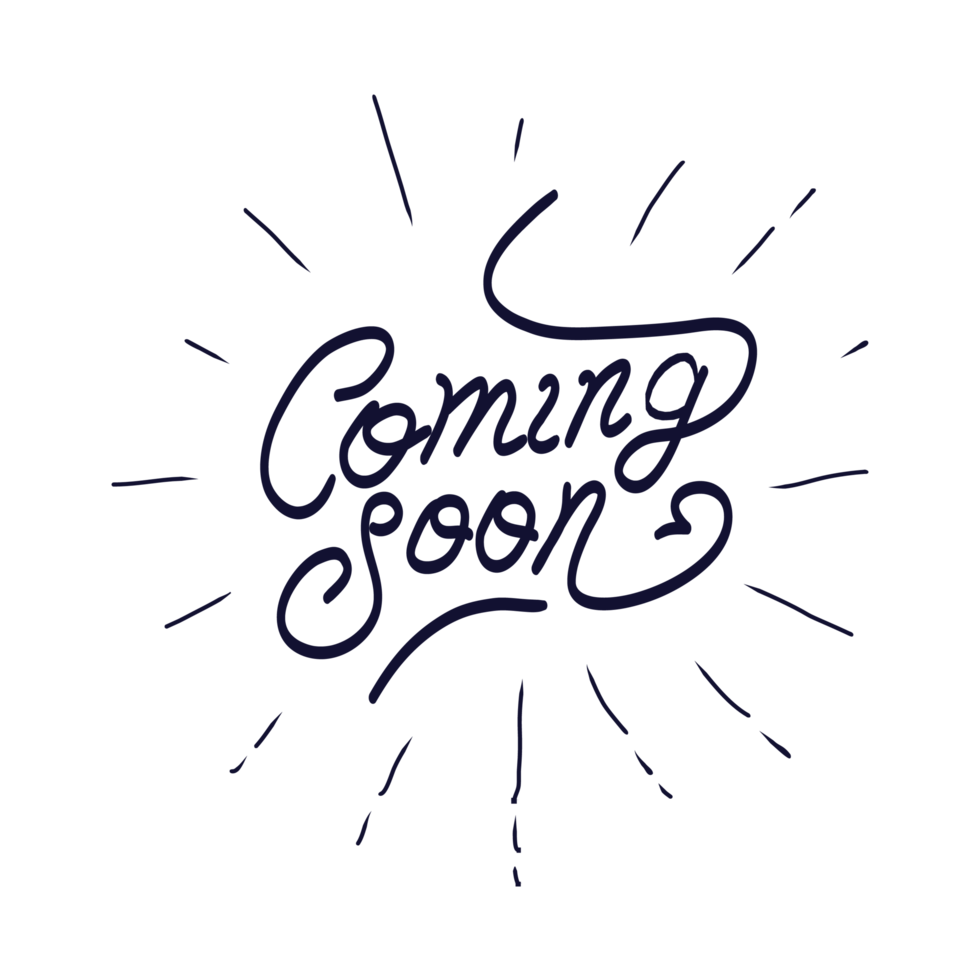 stickers coming soon with handwriting style png