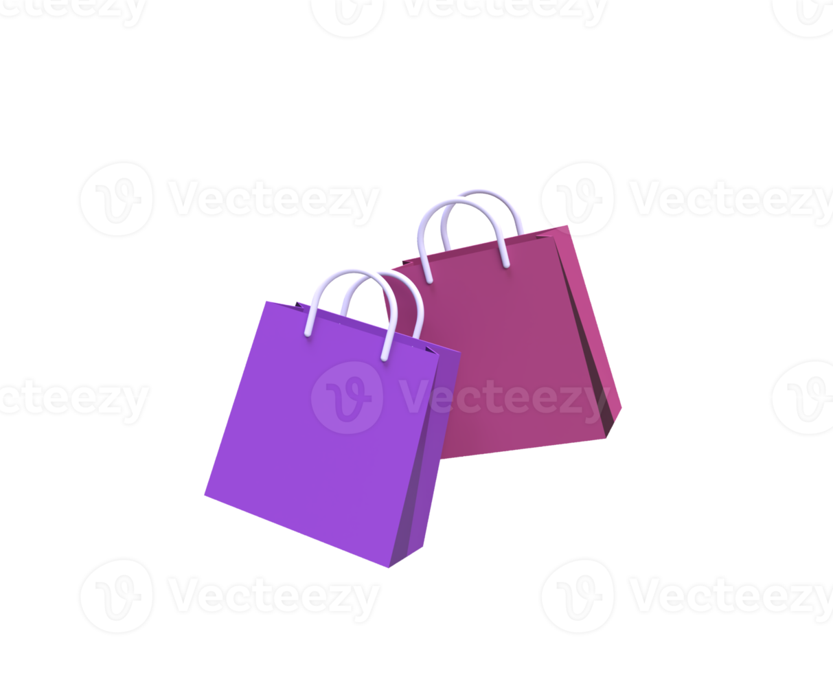 banner de compras con carrito de regalos e ilustración de bolsas para el fondo del concepto de idea de negocio png