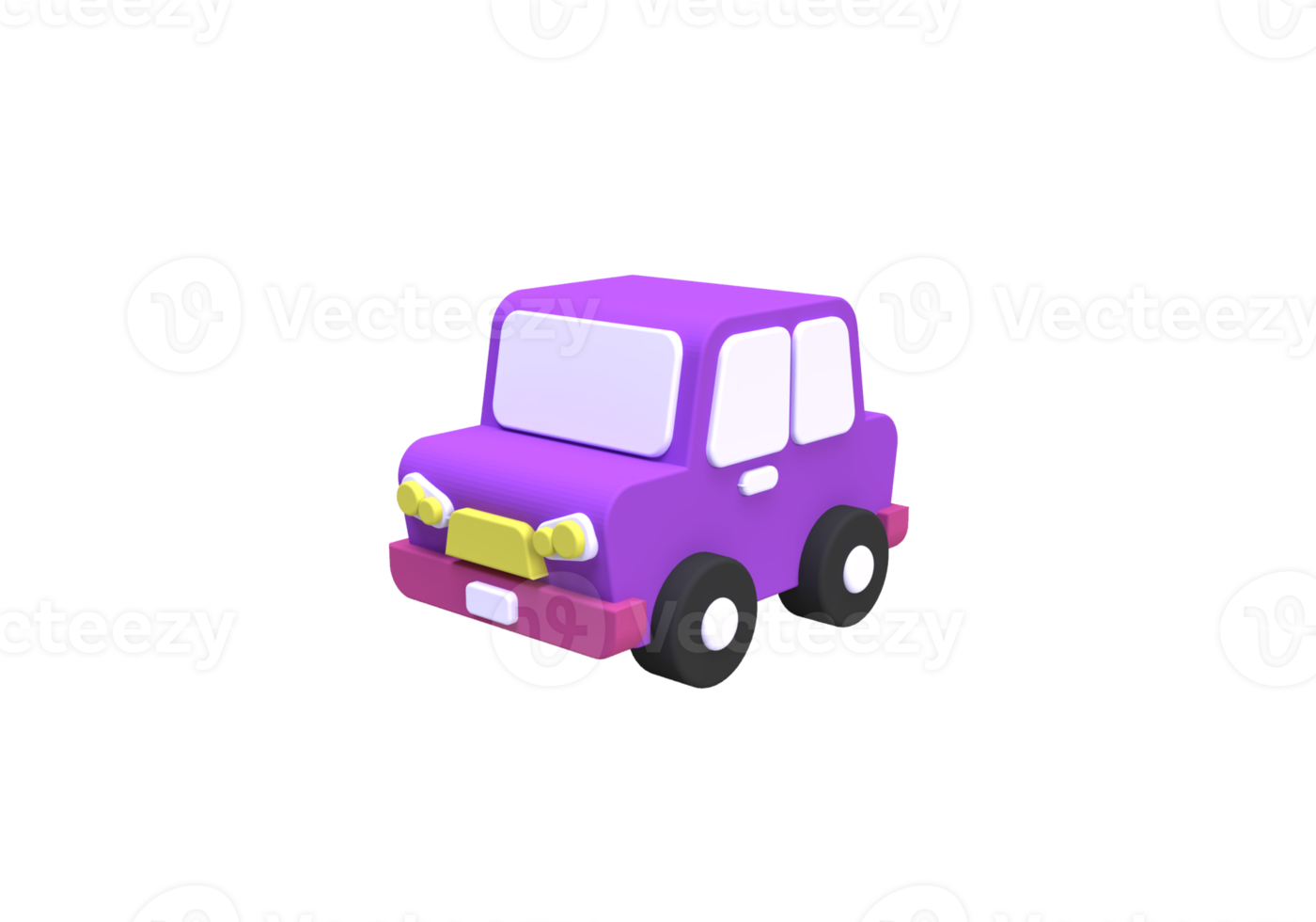Minimal cartoon car illustration for business idea concept background png