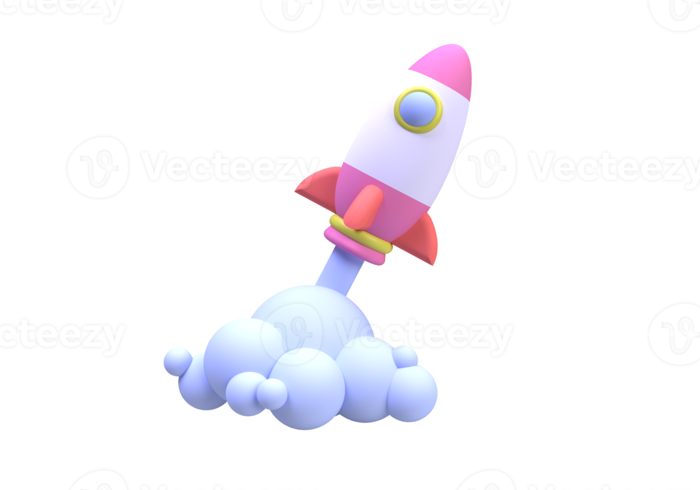 Rocket Launches or Space Ship concept illustration Landing page template for business idea concept background png