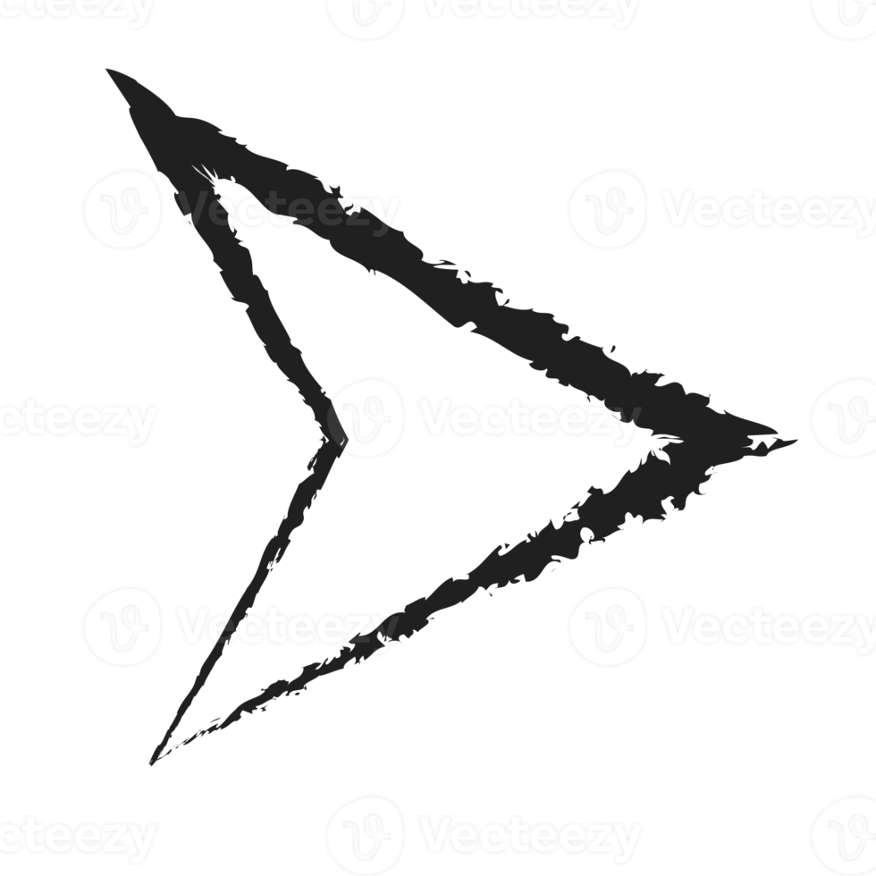 freccia di arte della linea di doodle png