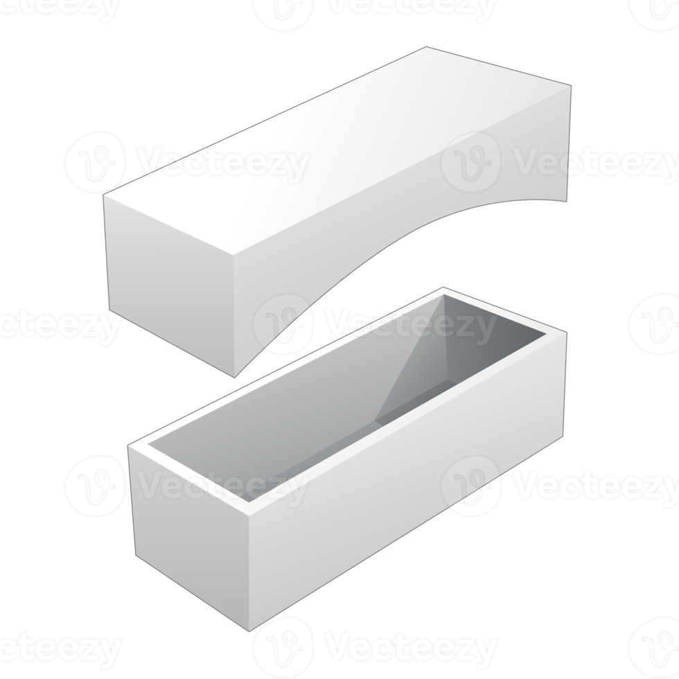 maqueta de caja de embalaje 3d png