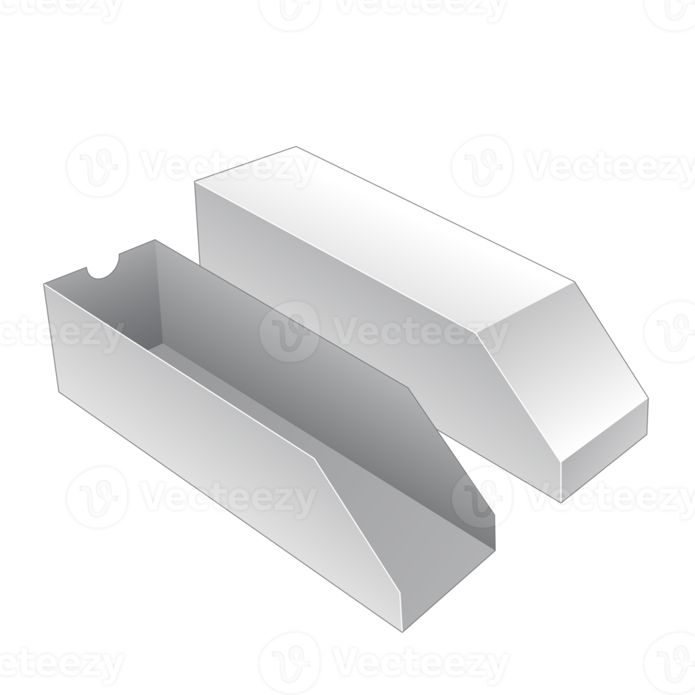 3D packaging box mockup png