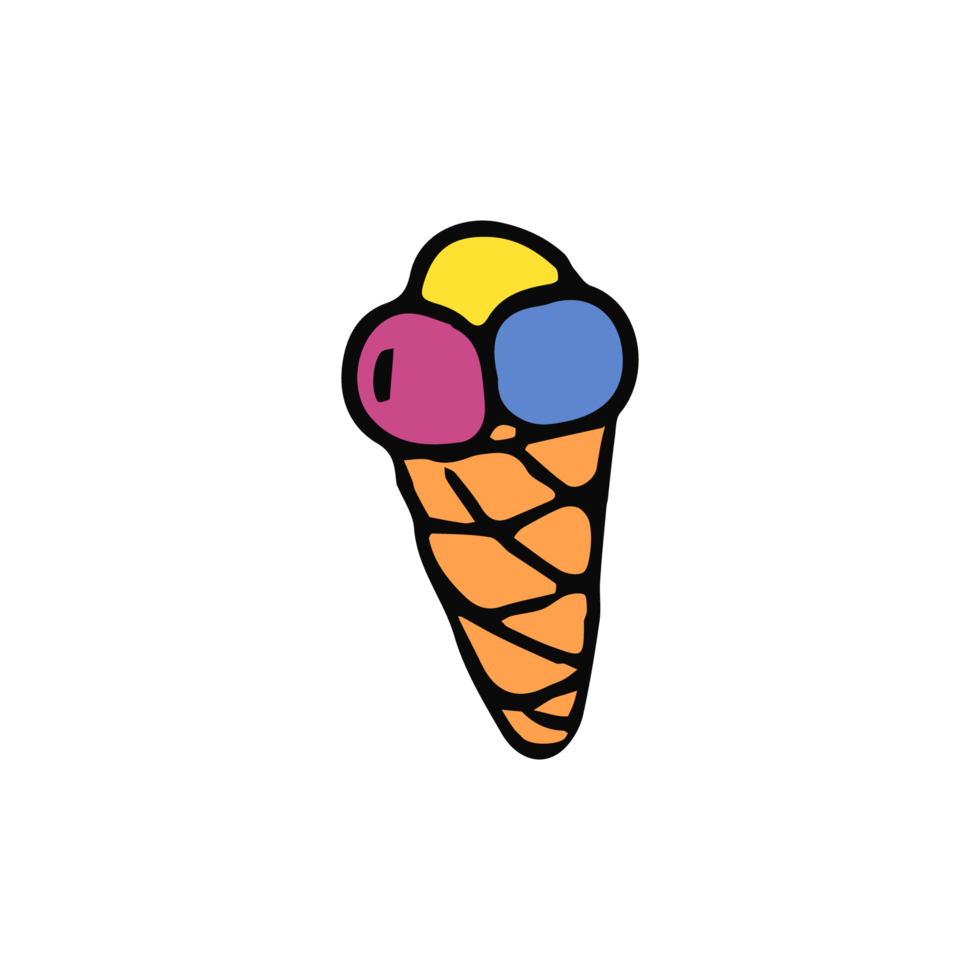 Eis-Symbol. einfaches farbiges PNG-Eiscreme-Symbol png