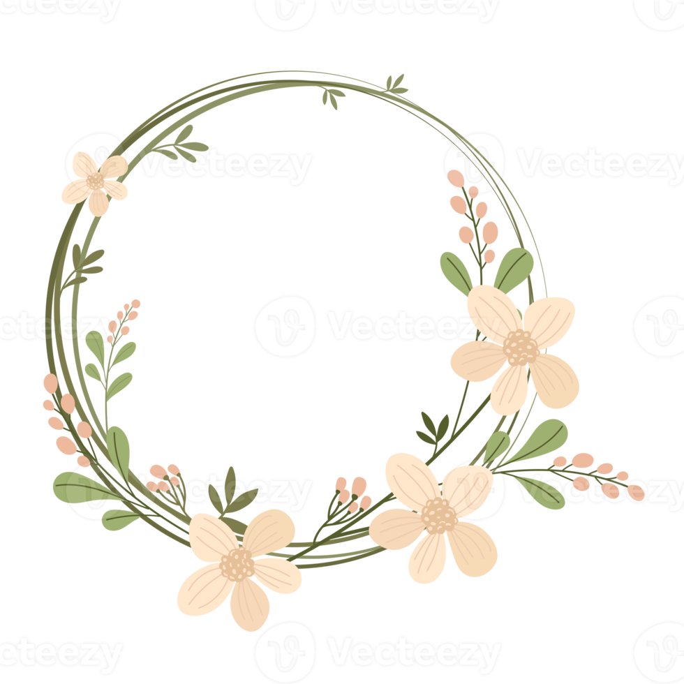 floral wreath cartoon png