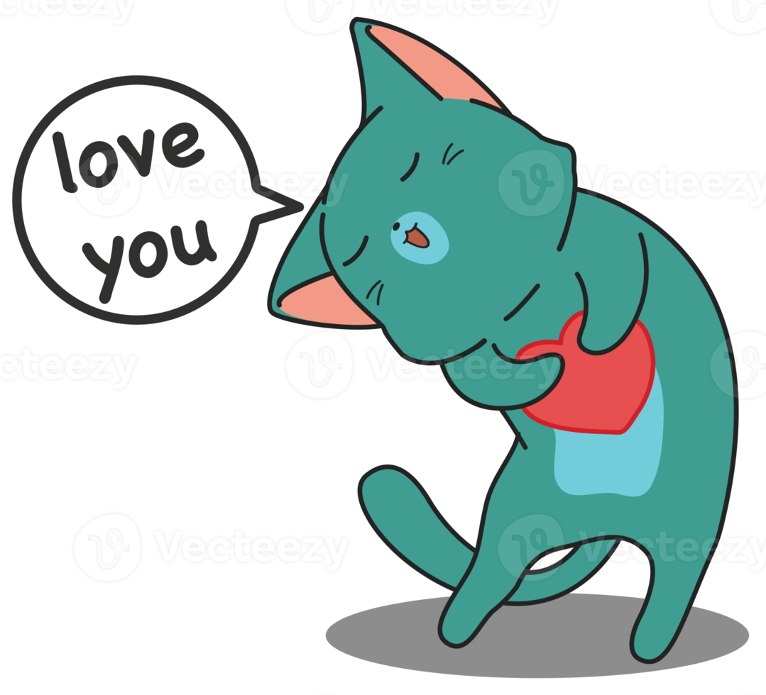 funny cat character sticker png