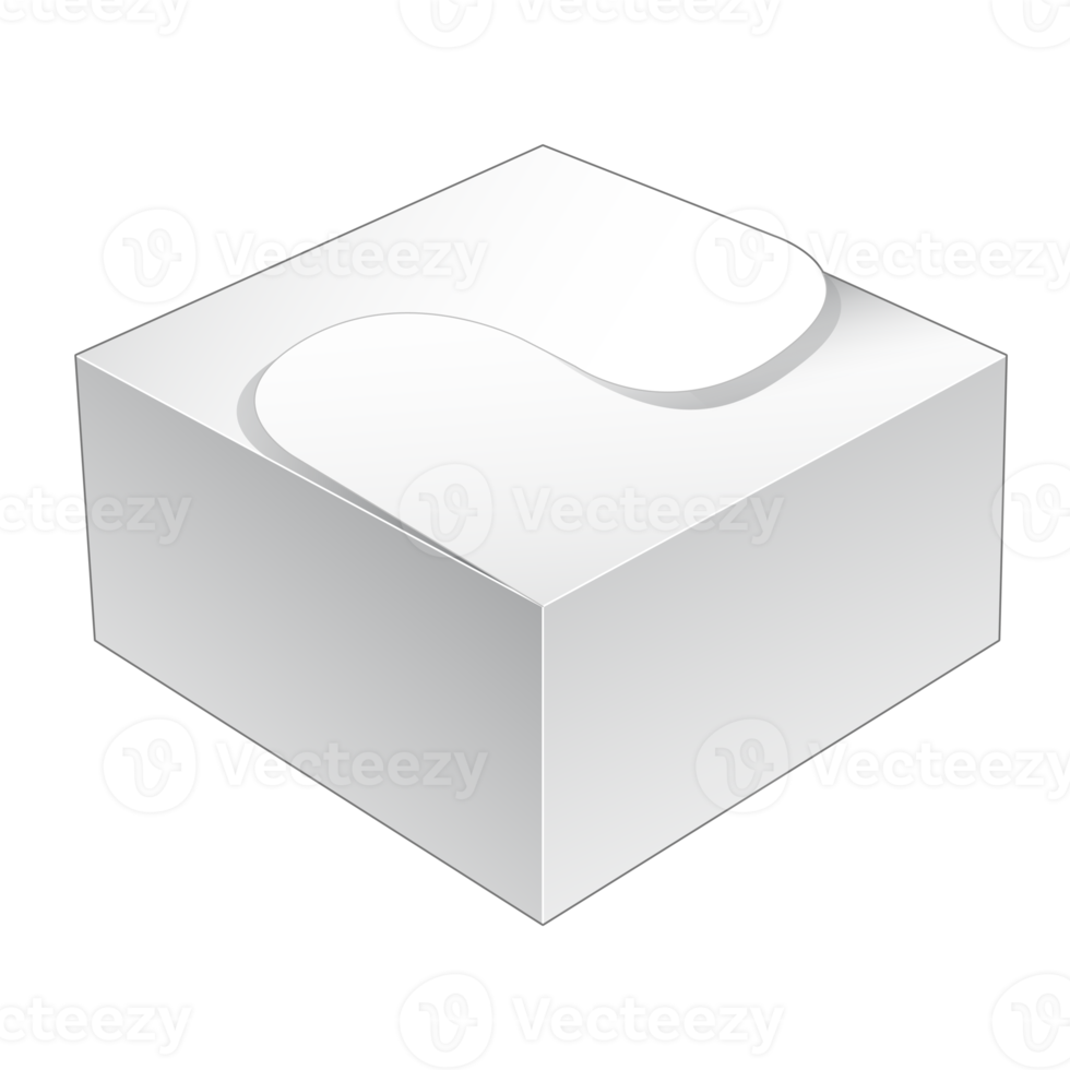 maquette de boîte d'emballage 3d png