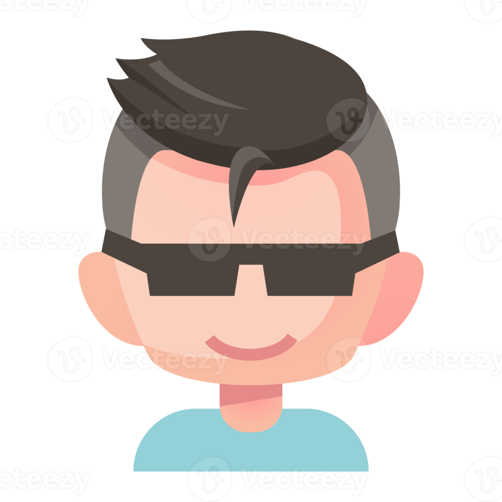 Avatar cartoon in flat style png