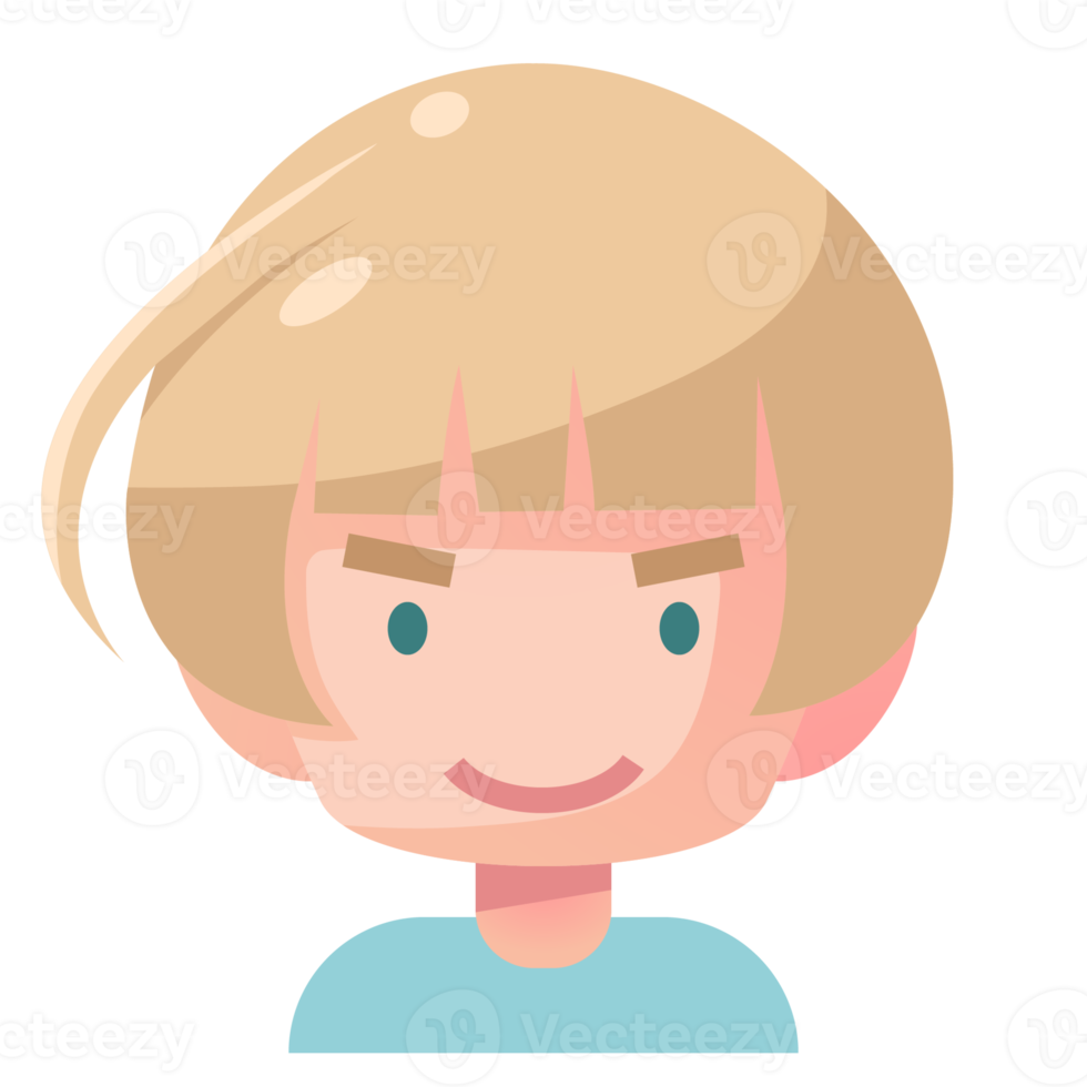 Avatar cartoon in flat style png