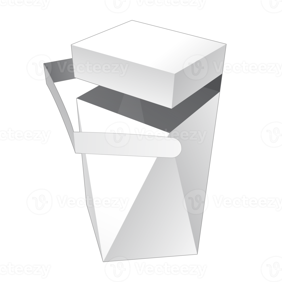 maquete de caixa de embalagem 3d png