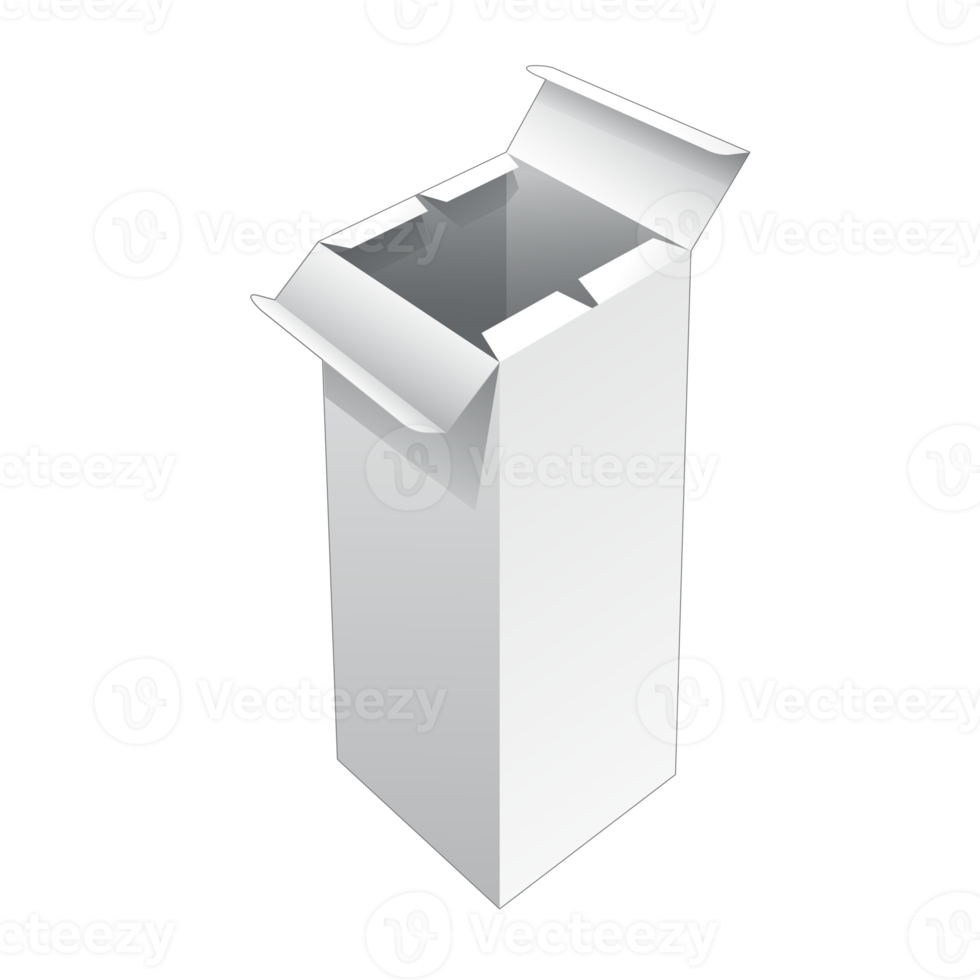 3D packaging box mockup png