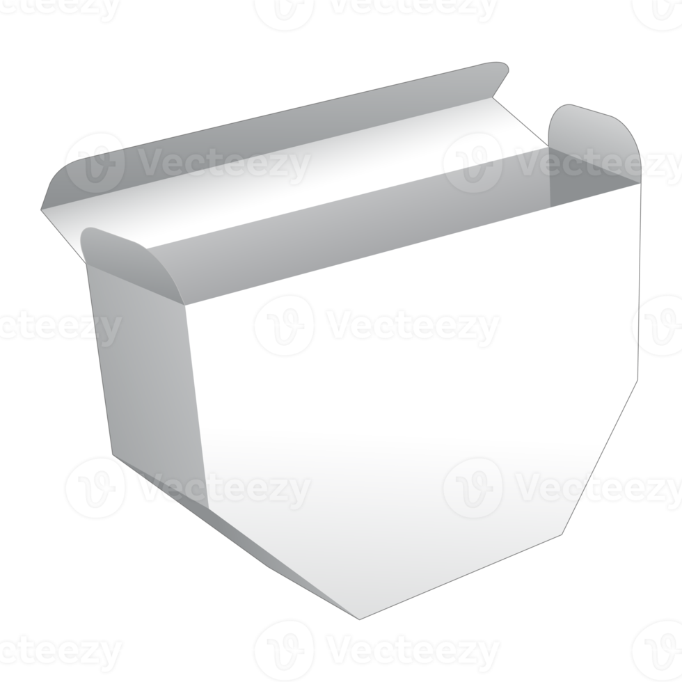 maqueta de caja de embalaje 3d png