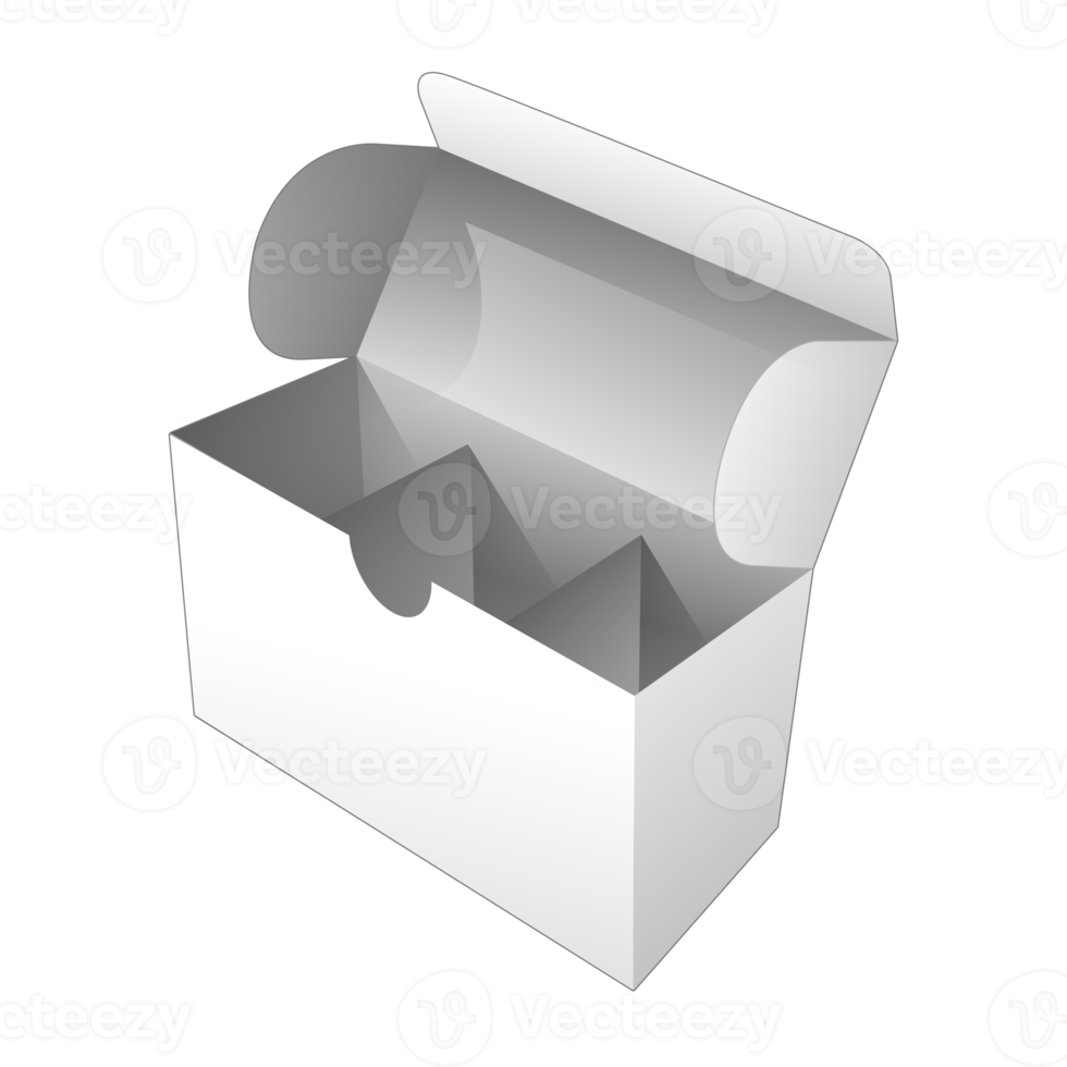 maquete de caixa de embalagem 3d png