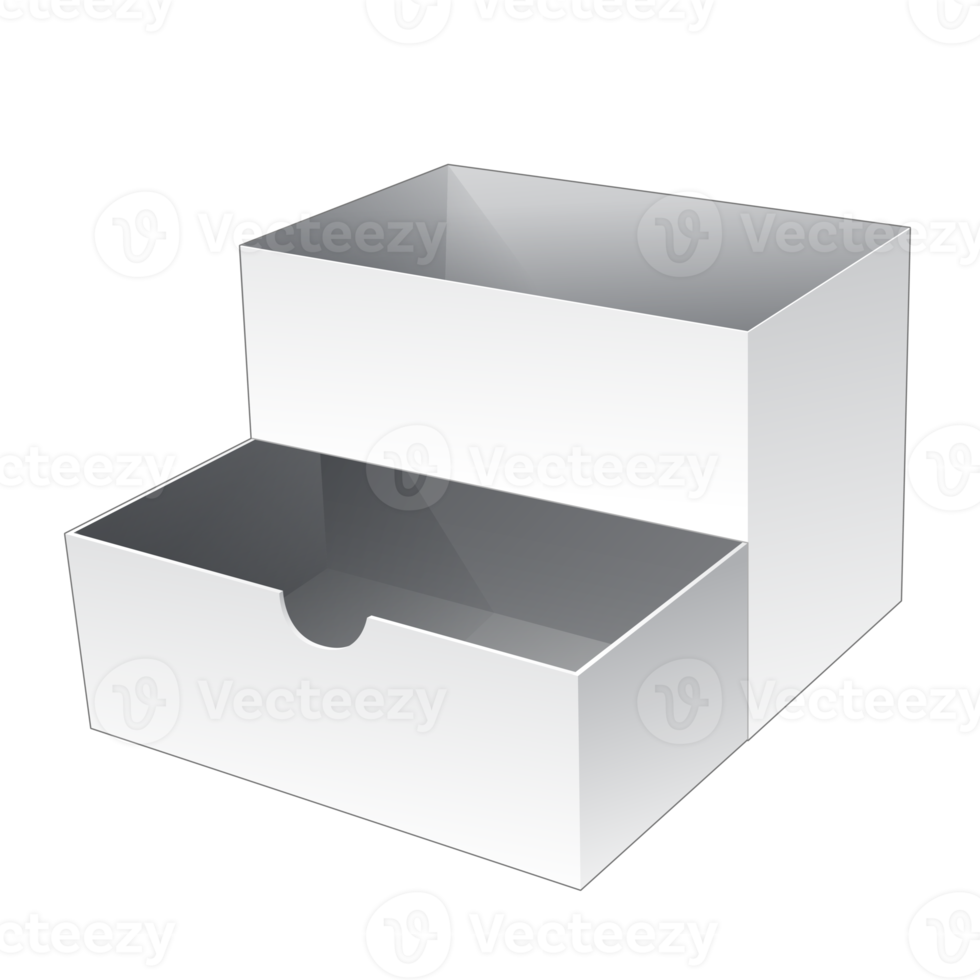 maquete de caixa de embalagem 3d png