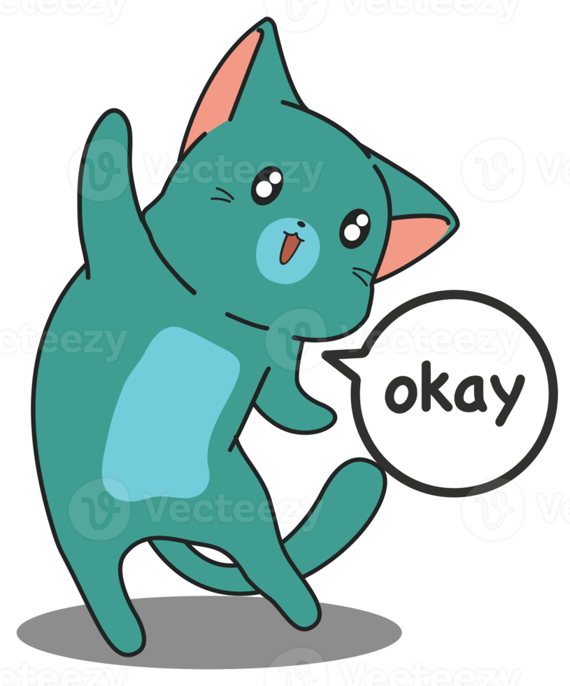 funny cat character sticker png