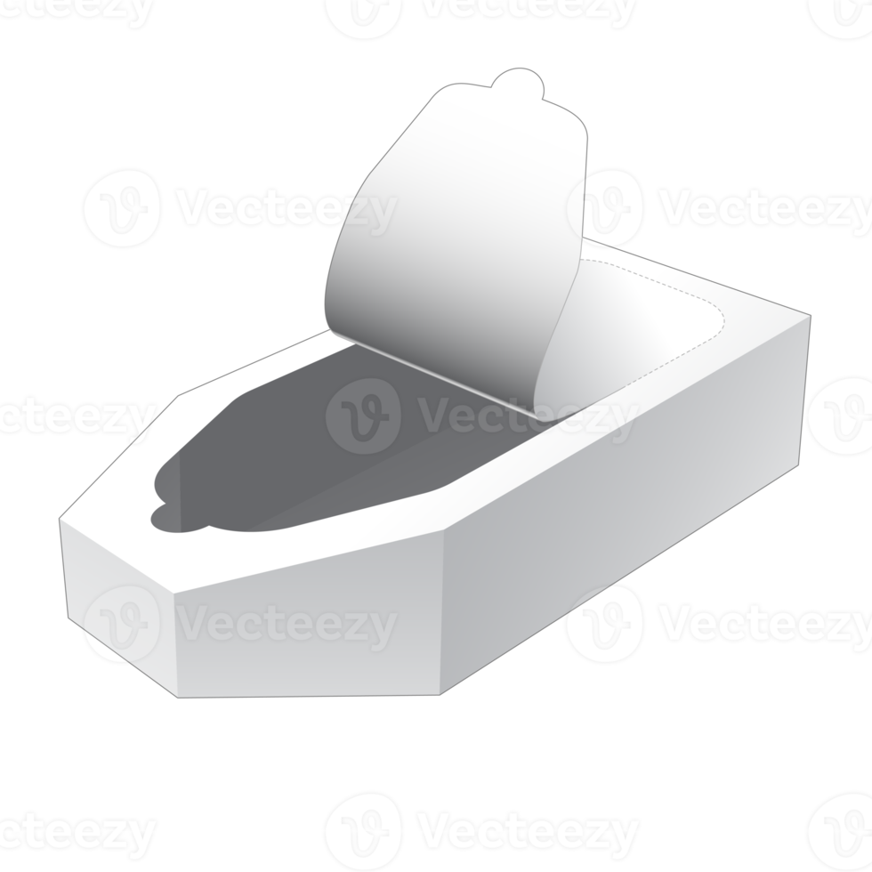 3D-förpackningslåda mockup png