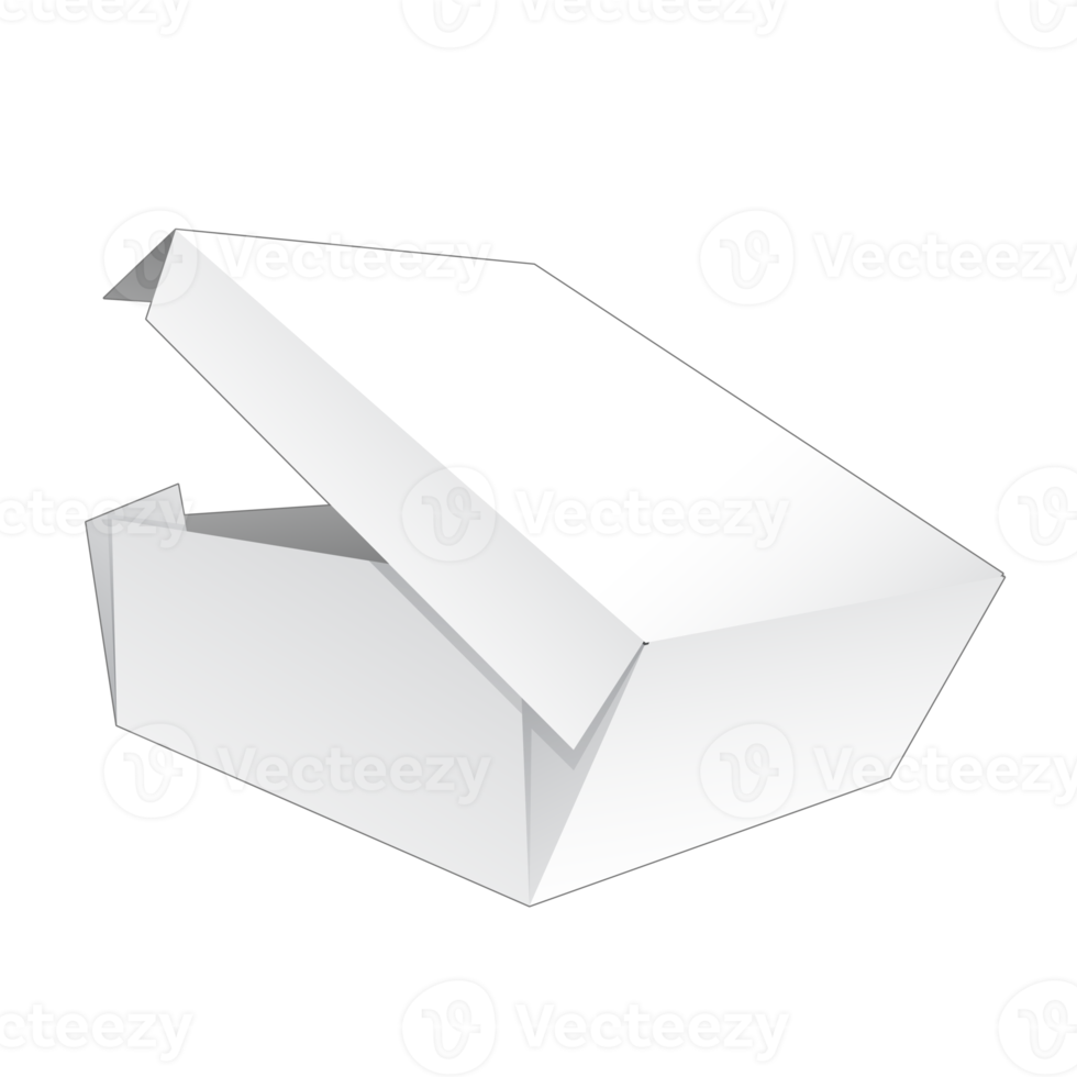 maquete de caixa de embalagem 3d png