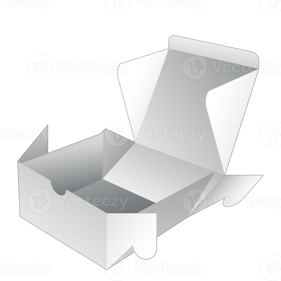 maquete de caixa de embalagem 3d png