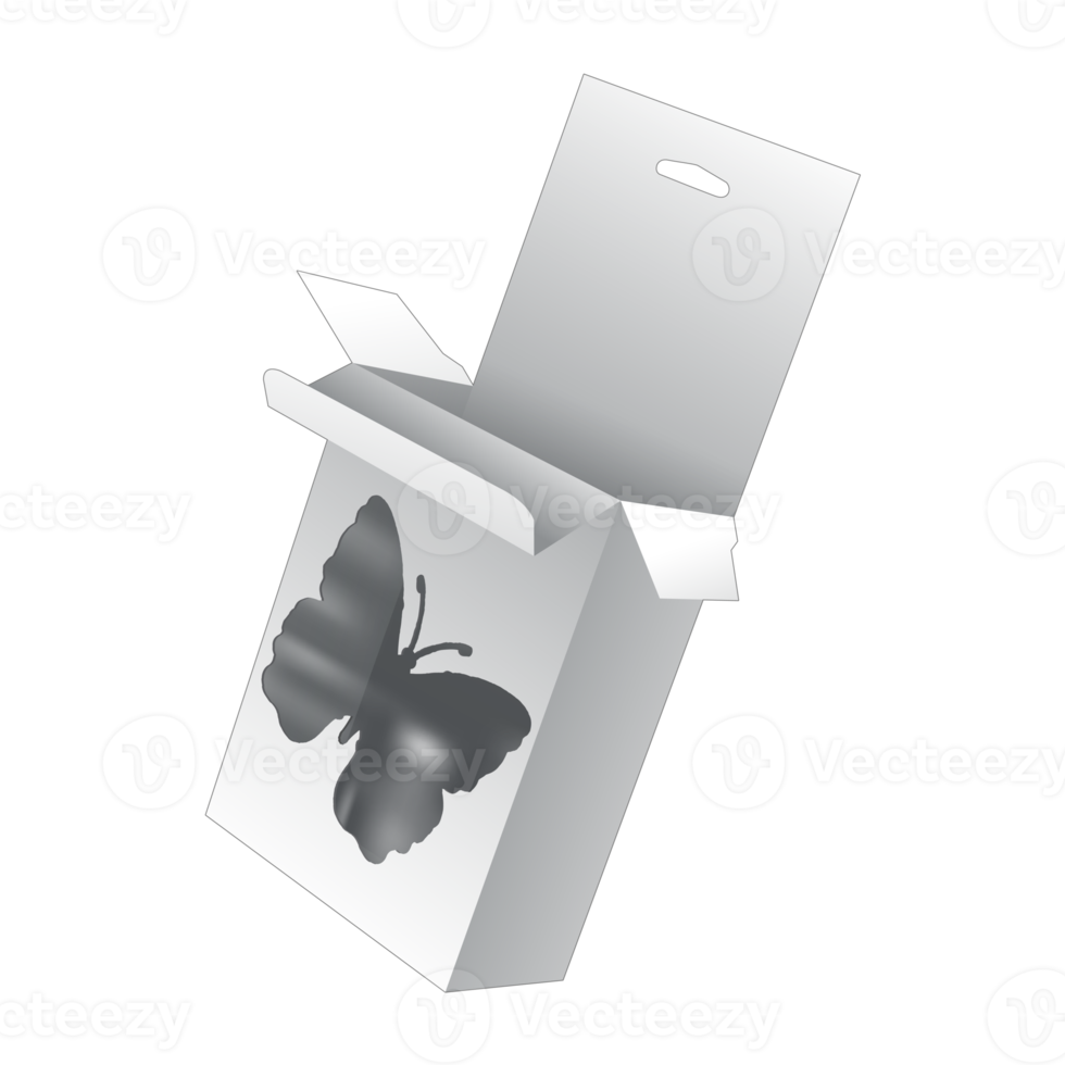 3D packaging box mockup png