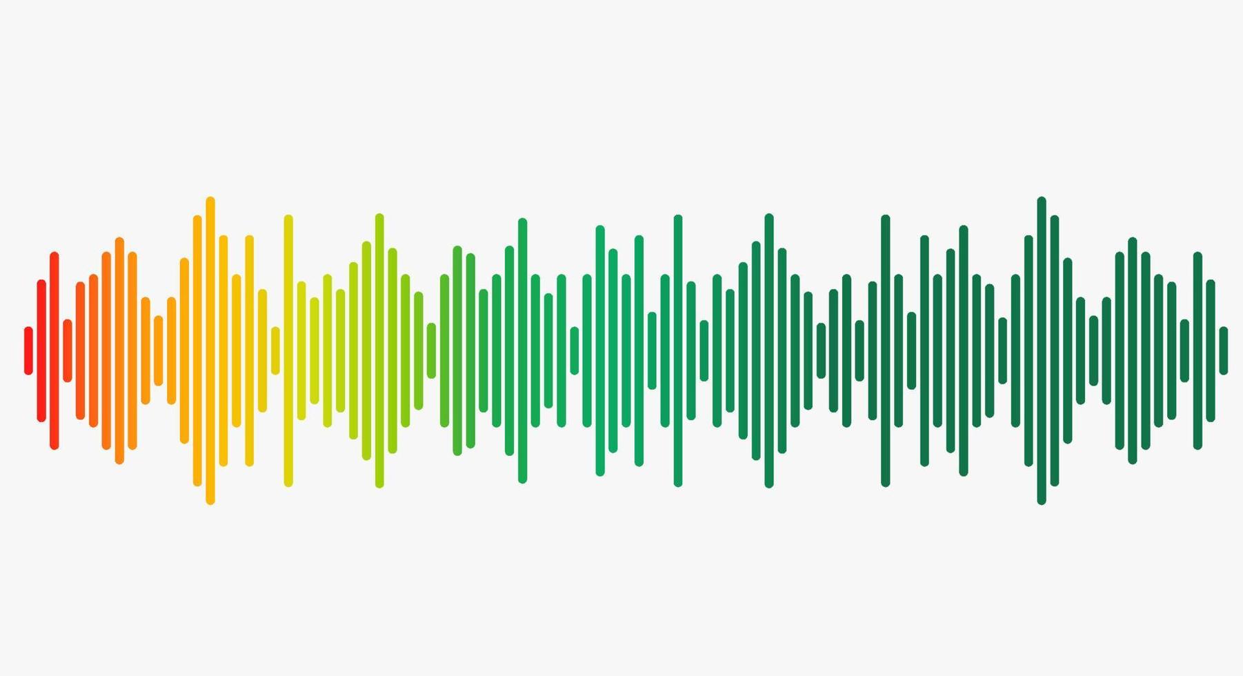 Different color sound waves vector illustration