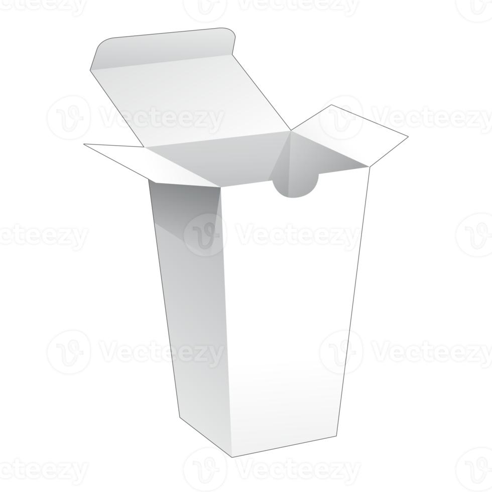 3D packaging box mockup png