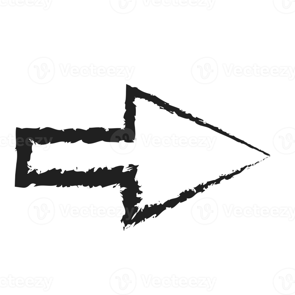 freccia di arte della linea di doodle png