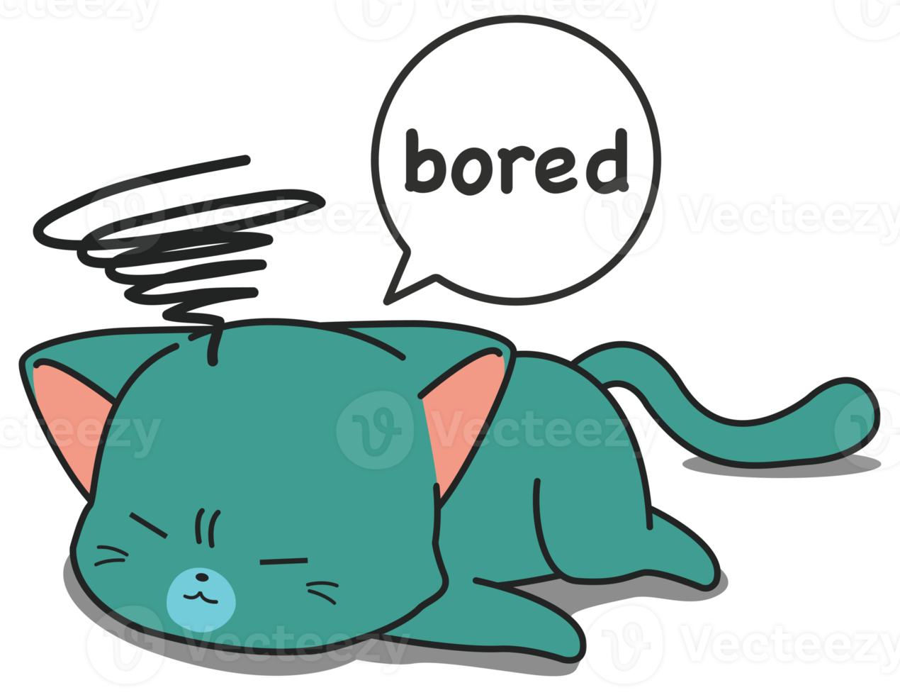 funny cat character sticker png