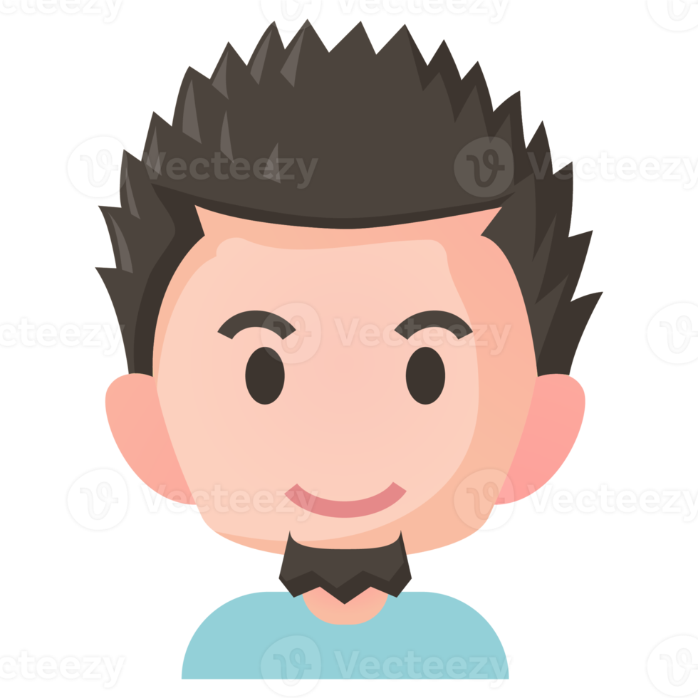 Avatar cartoon in flat style png